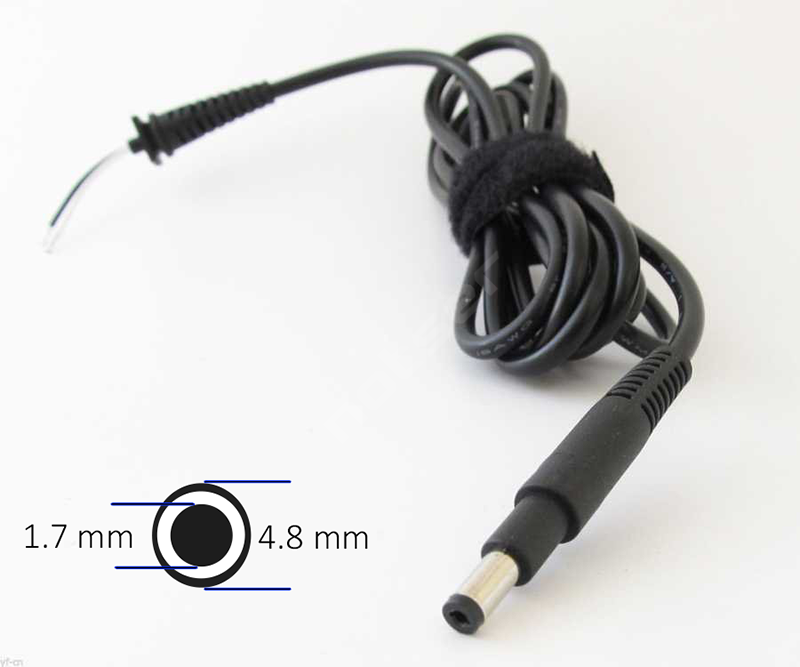 DC Kablo - HP (Derin Kademeli Uç) 4.8x1.7mm - Max 90W