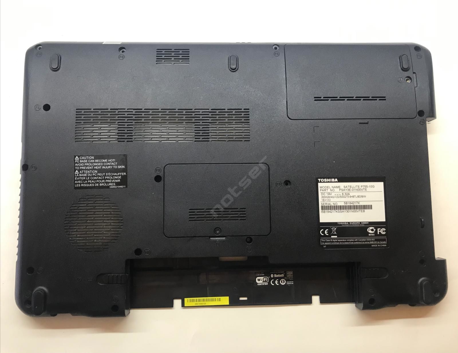 Toshiba Satellite P750 P755 Alt Kasa
