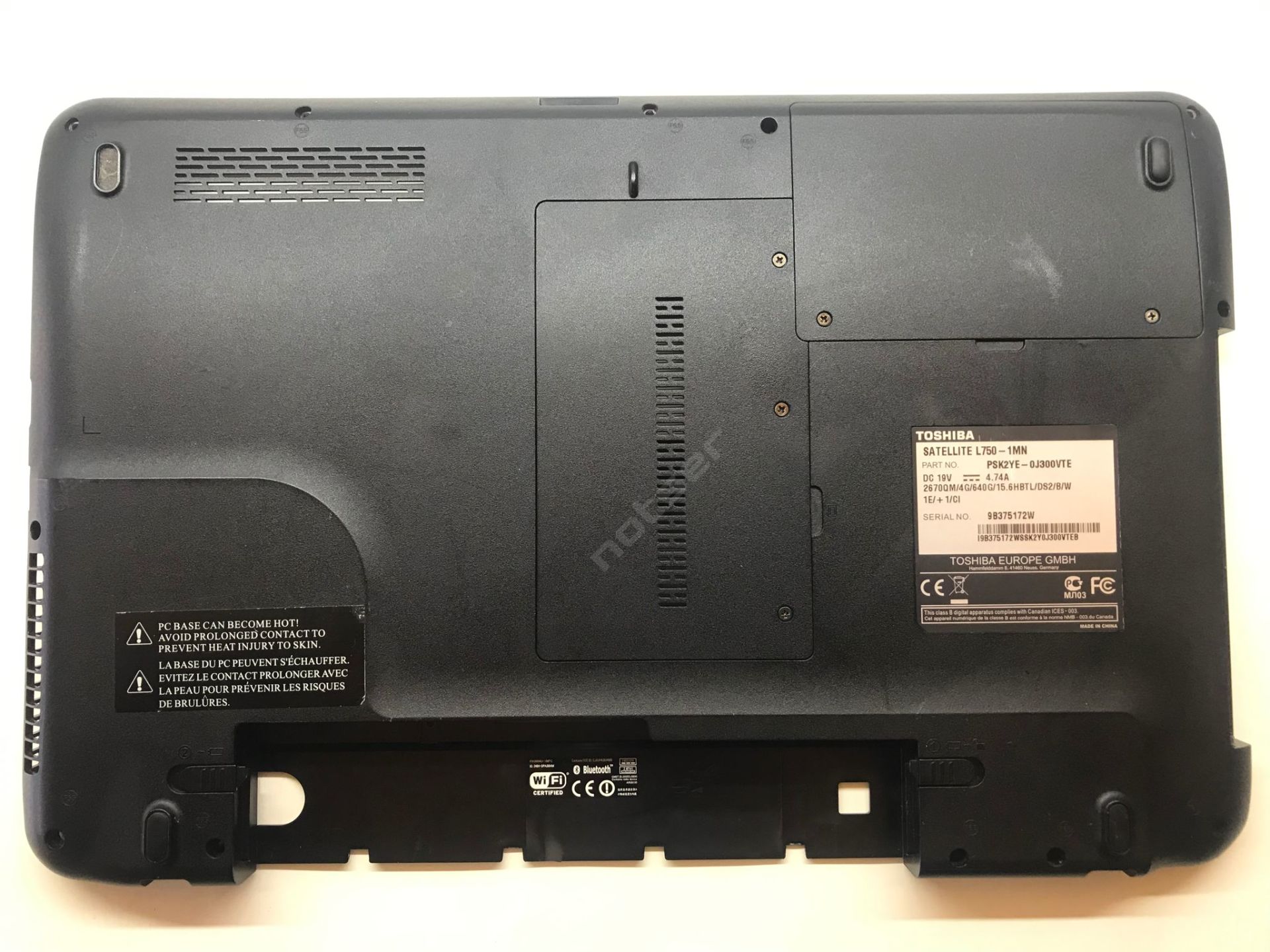 Toshiba Satellite L750 L750D L755 L755D Alt Kasa