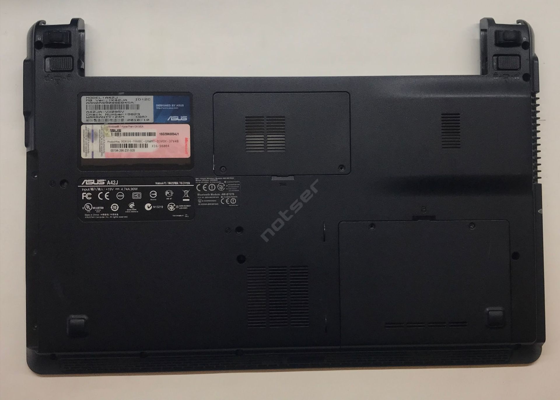 Asus A40, A40J, A42, A42J, K42, K42J, X42 Alt Kasa