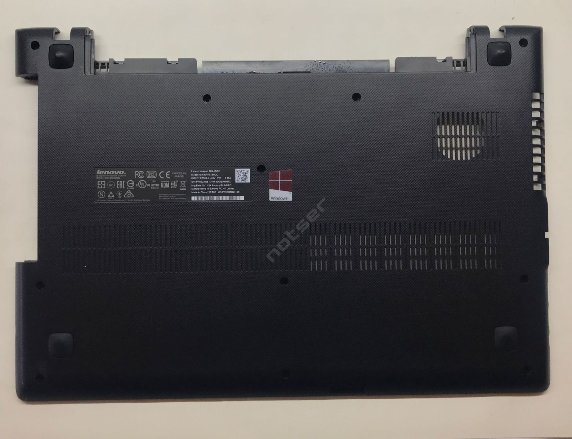 Lenovo IdeaPad 100-15IBD, B50-50, 80QQ, 80S2 Alt kasa