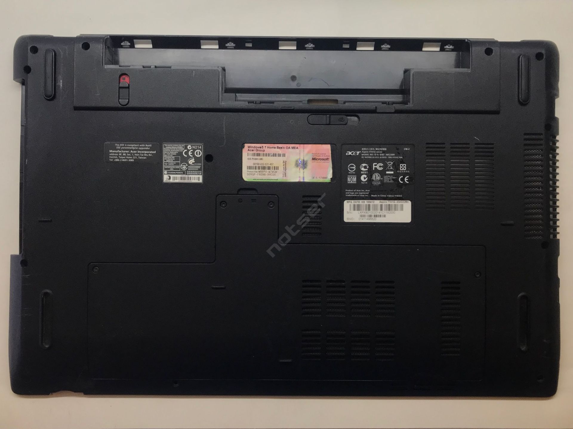 Acer Aspire 7741 7741G Alt Kasa