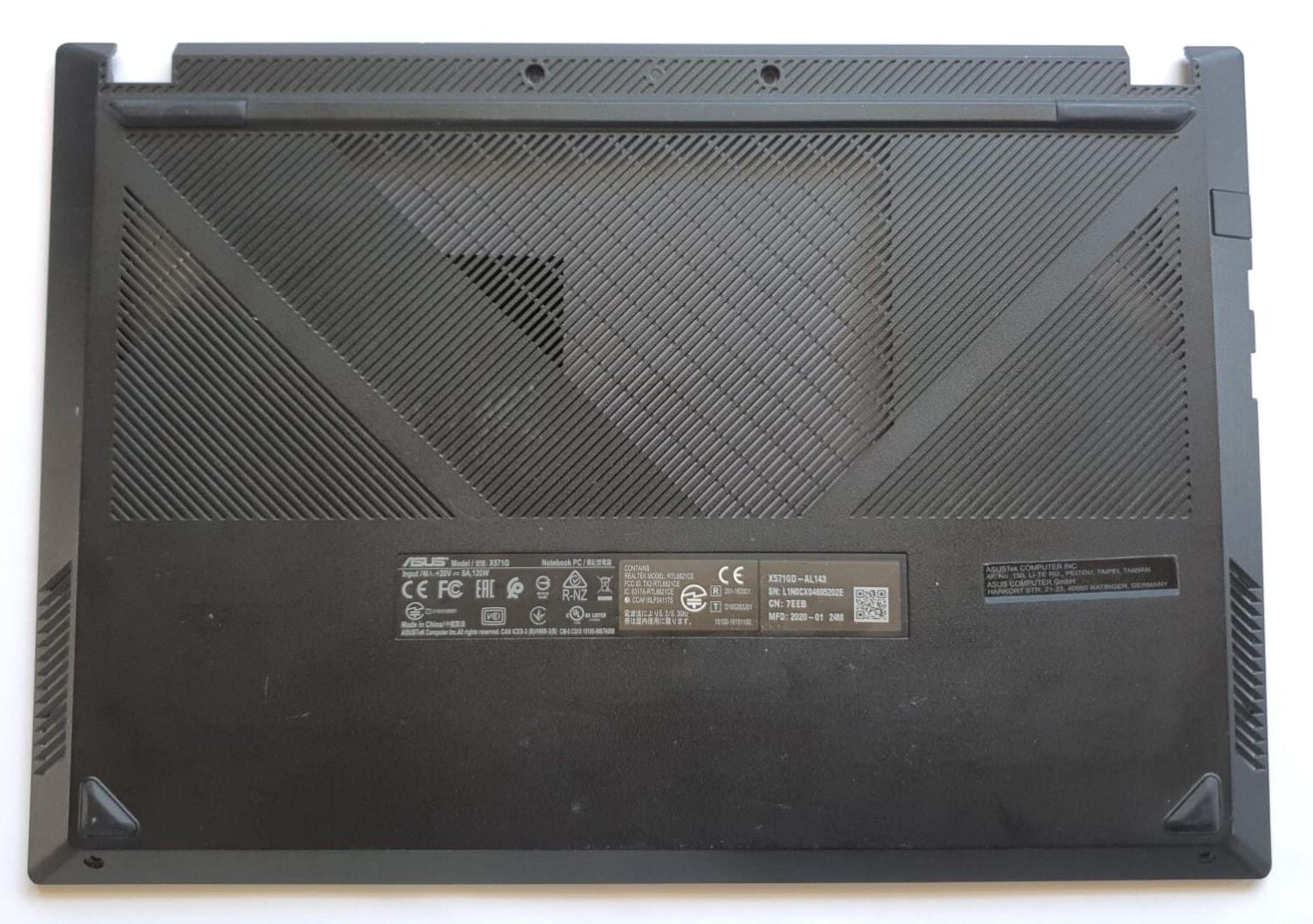 Asus Vivobook X571 X571F X571G X571GD X571GT X571U Alt Kasa