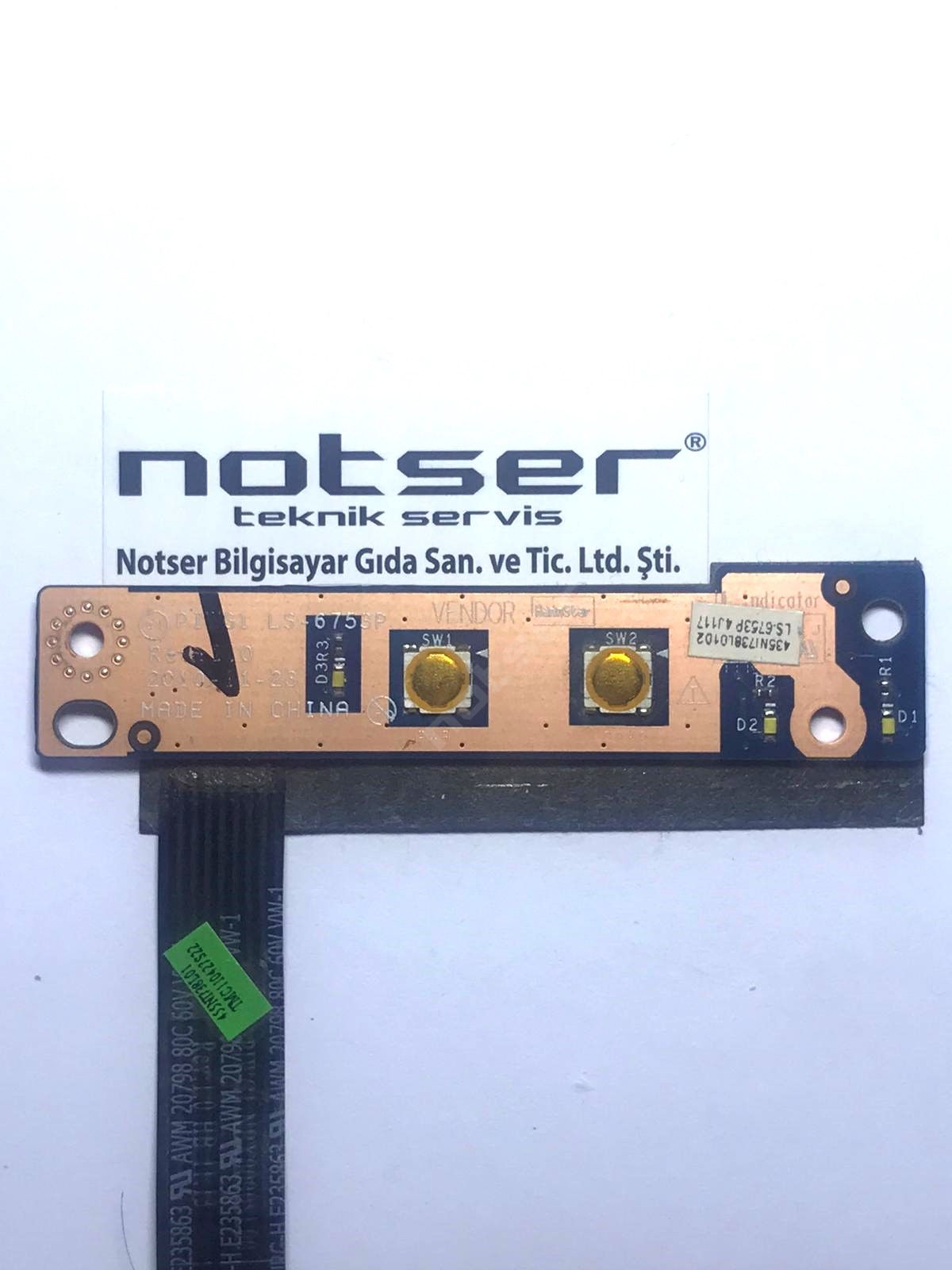 Lenovo G470 G475 G570 G575 G770 G780 LS-6753P Power Buton