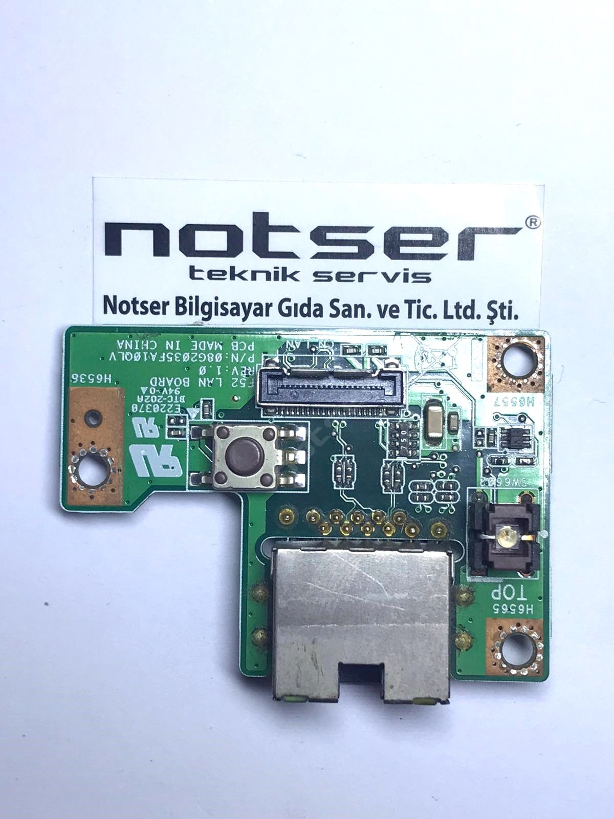 Lenovo Y530 F52 LAN BOARD REV : 1.0 08G2035FA10QLV Ethernet + Power Buton
