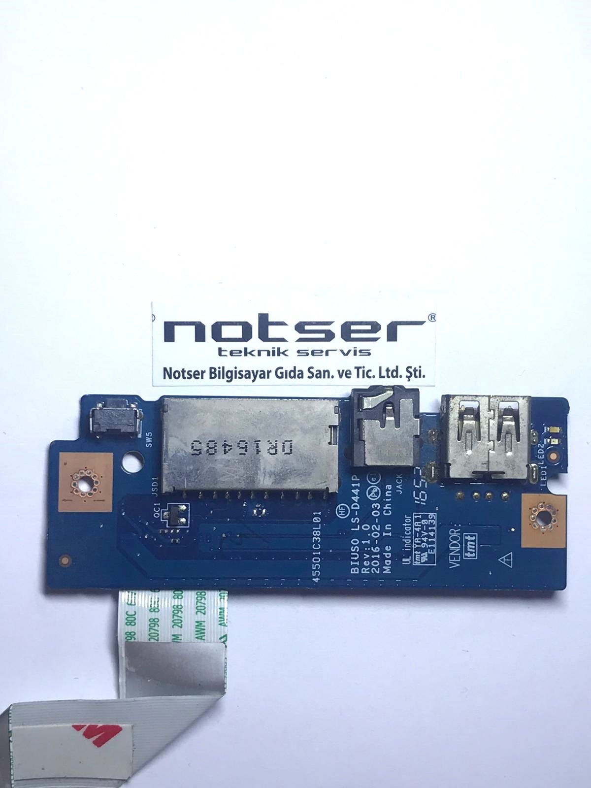 Lenovo Ideapad 510S-13 510S-13ISK 510S-13IKB  LS-D441P Usb/Ses Board