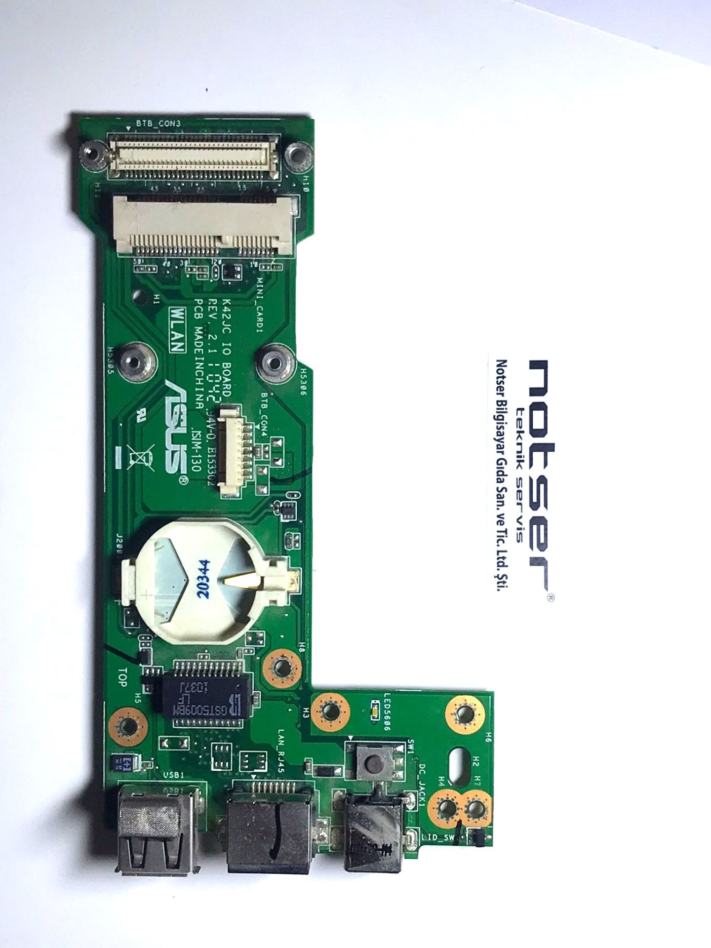 Asus K42J X42J A42J A40J P42J K42D A40J 60-N0DI01000-B03 Usb/Dc Jack /Power Buton Board