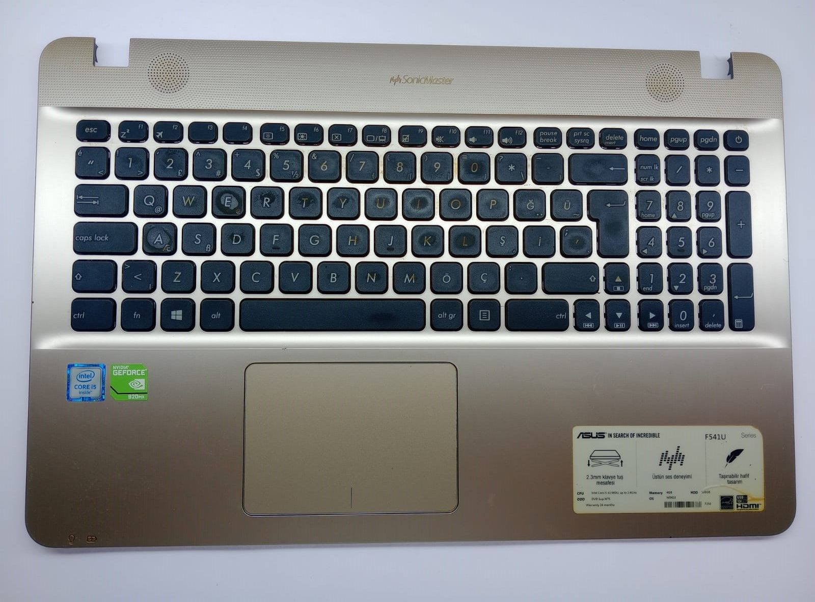 Asus X541 X541S X541SA X541SC X541U X541UJ X541UA X541UV X541LA X541N X541NA K541UA K541U R541 R541SA R541SC R541U R541UA F541 F541S F541SA F541SC F541U A541U D541 R541UV A541UA A541UJ VM591 VM591U VM591UV D541N D541S Üst Kasa