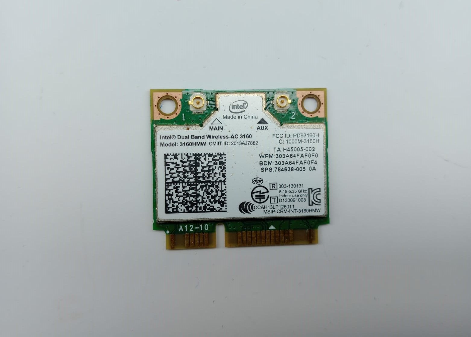 İntel 3160hmw Kısa Tıp Mini PCI wifi kart