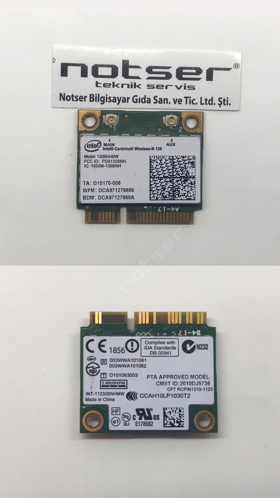 İntel 130BNHMW Kısa Tıp Mini PCI wifi kart