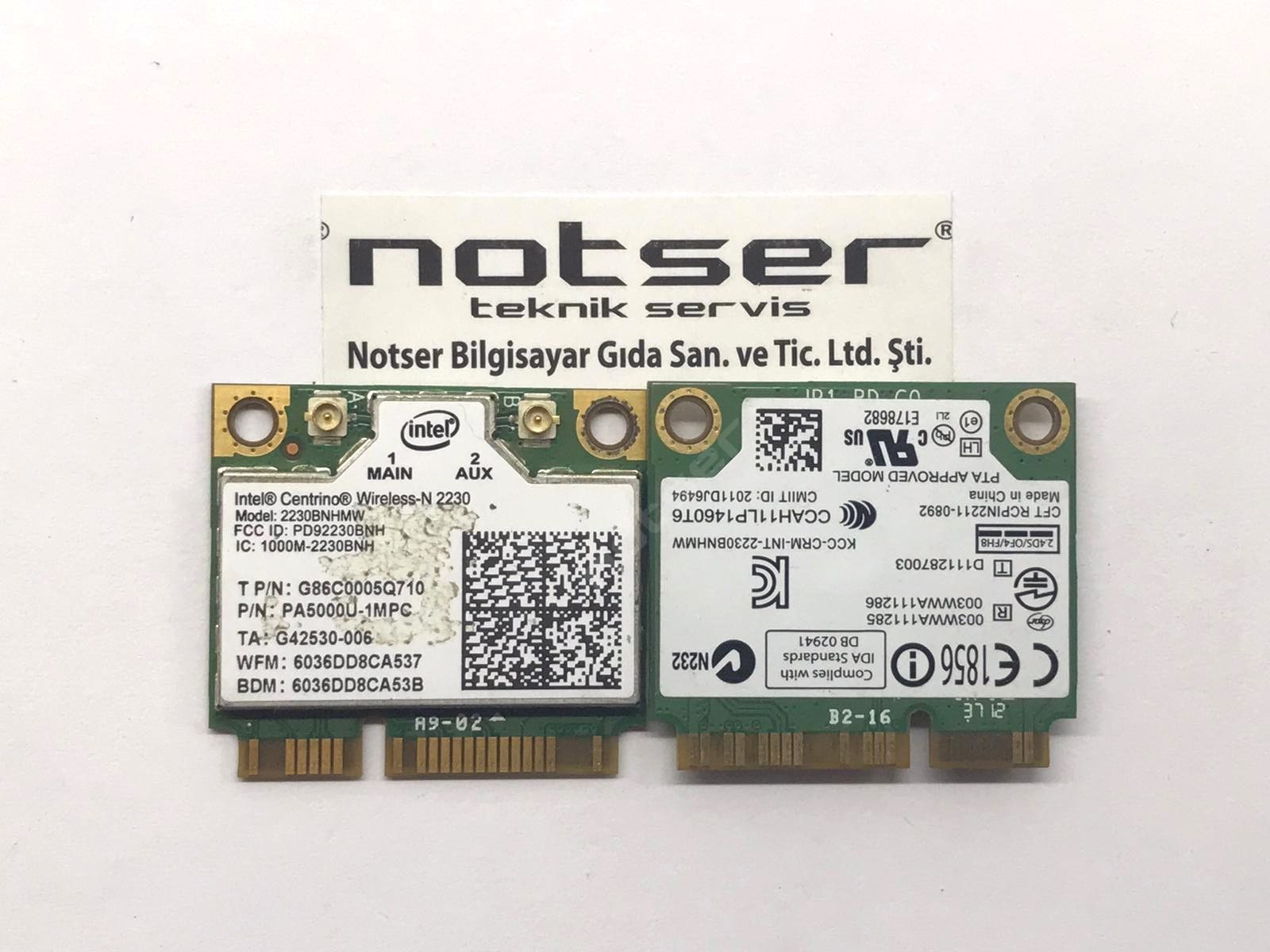 İntel 2230BNHMW Kısa Tıp Mini PCI wifi kart