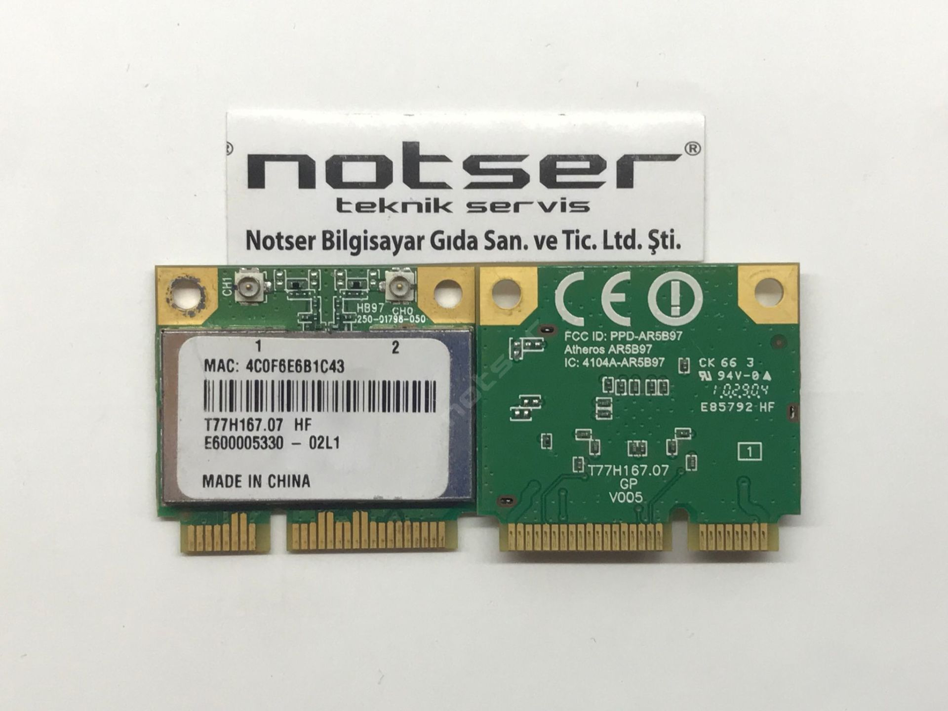 Atheros AR5B97 Kısa Tıp Mini PCI wifi kart