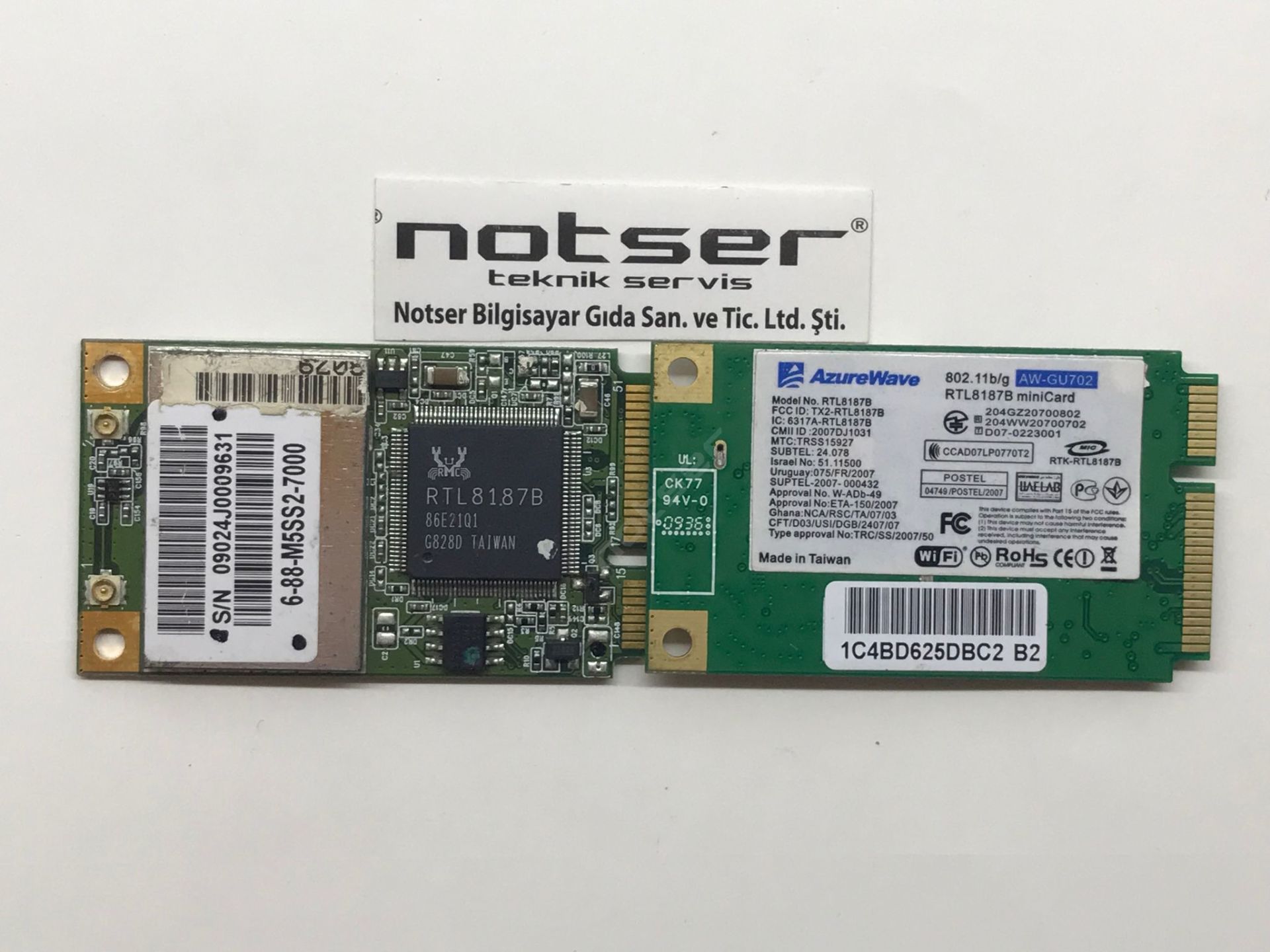 AzureWave AW-GU702 RTL8187B Eski Tip PCI wifi kart