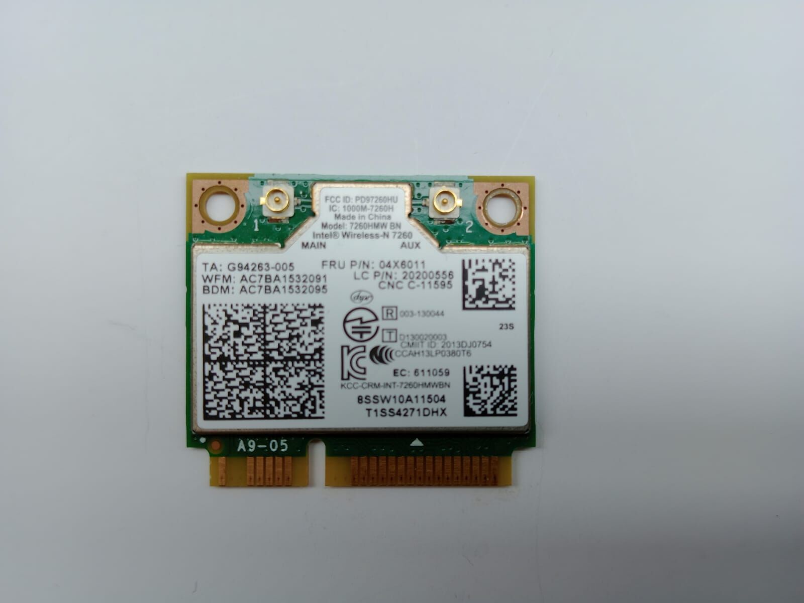 İntel 7260HMW Kısa Tıp Mini PCI wifi kart