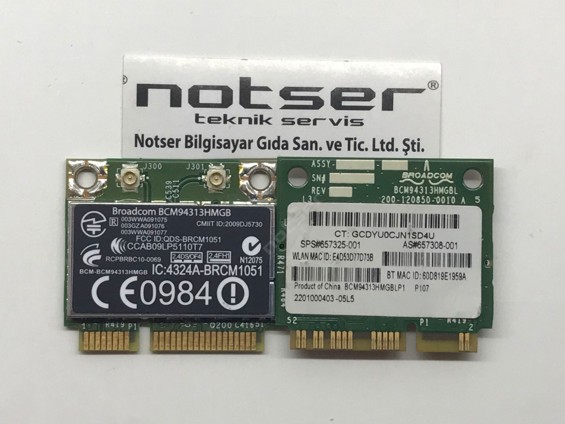Broadcom BCM94313 Kısa Tıp Mini PCI wifi kart