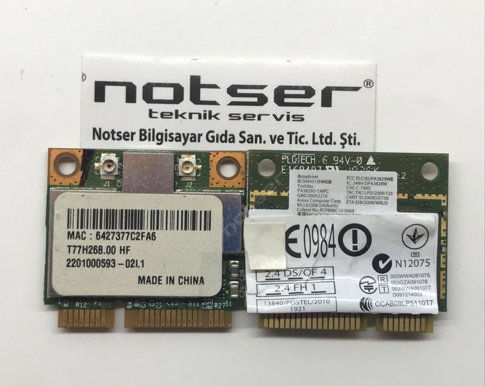 Anatel  BCM94313 Kısa Tıp Mini PCI wifi kart