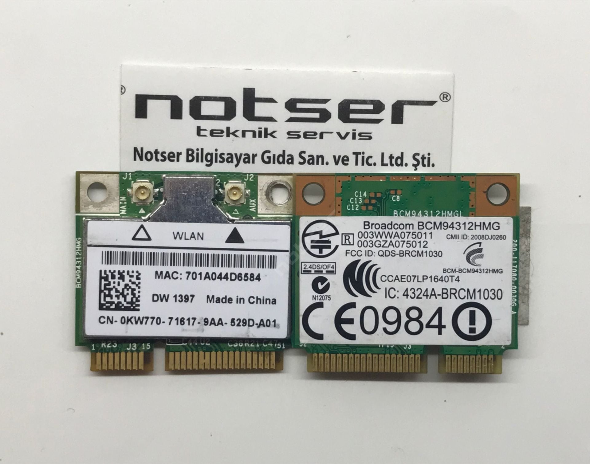 Broadcom BCM94312HMG Kısa Tıp Mini PCI wifi kart