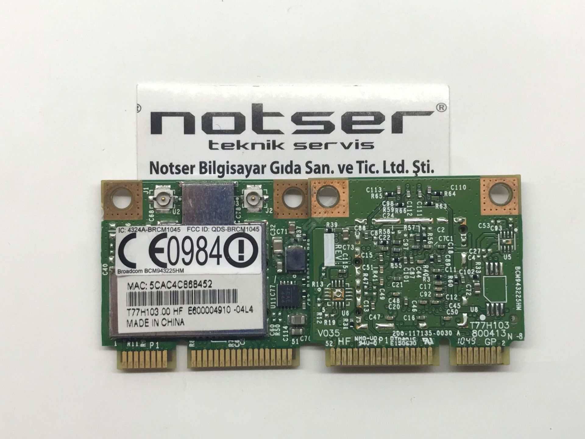 Broadcom BCM943225HM Kısa Tıp Mini PCI wifi kart
