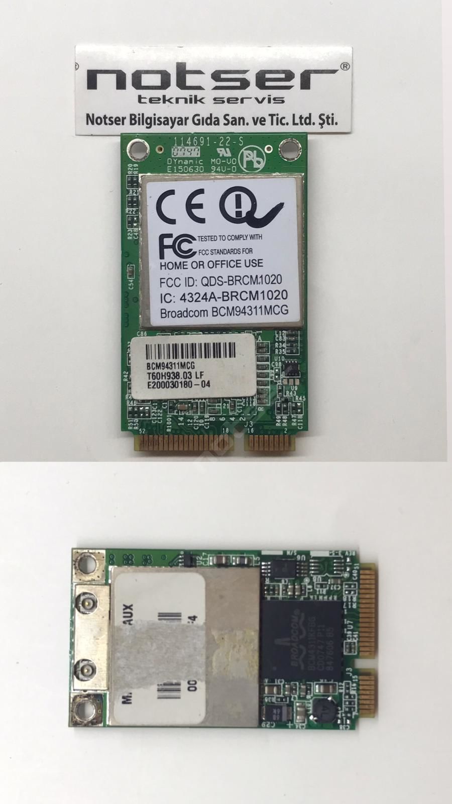 Broadcom BCM94311MCG Eski Tip PCI wifi kart