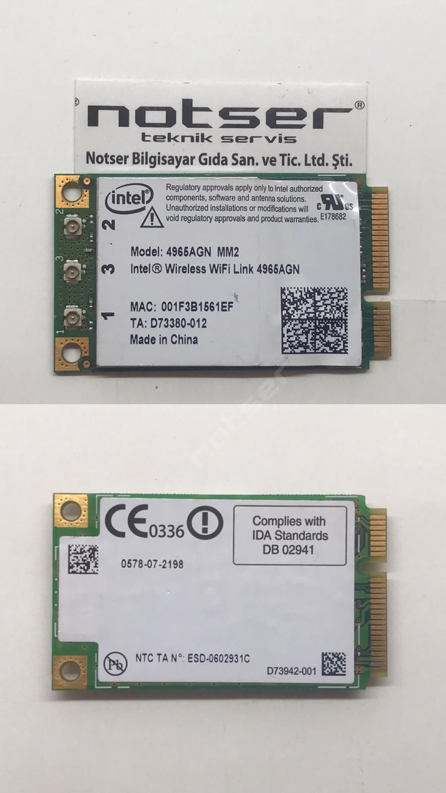Intel 4965AGN Eski Tip PCI wifi kart