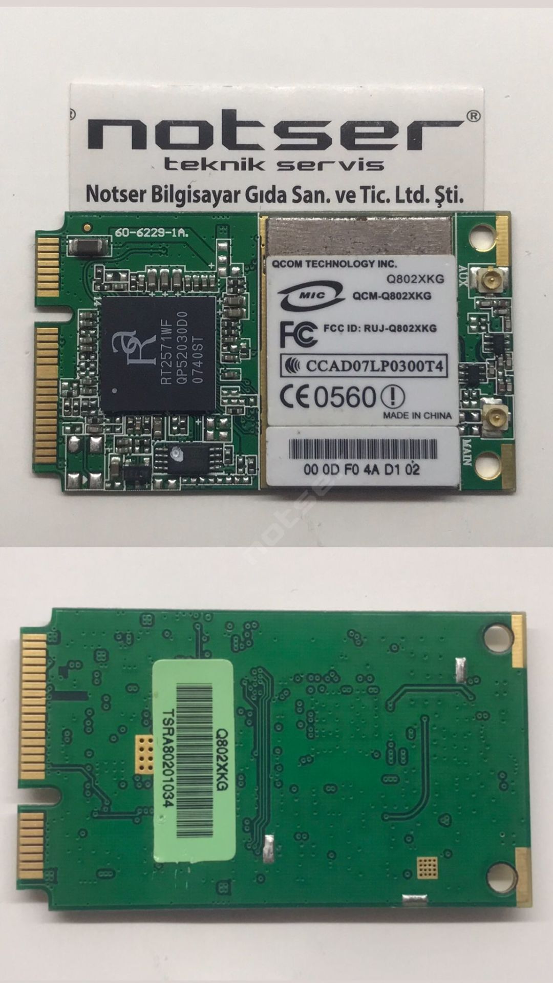 Qalcom Q802XKG RT2571 Eski Tip PCI wifi kart
